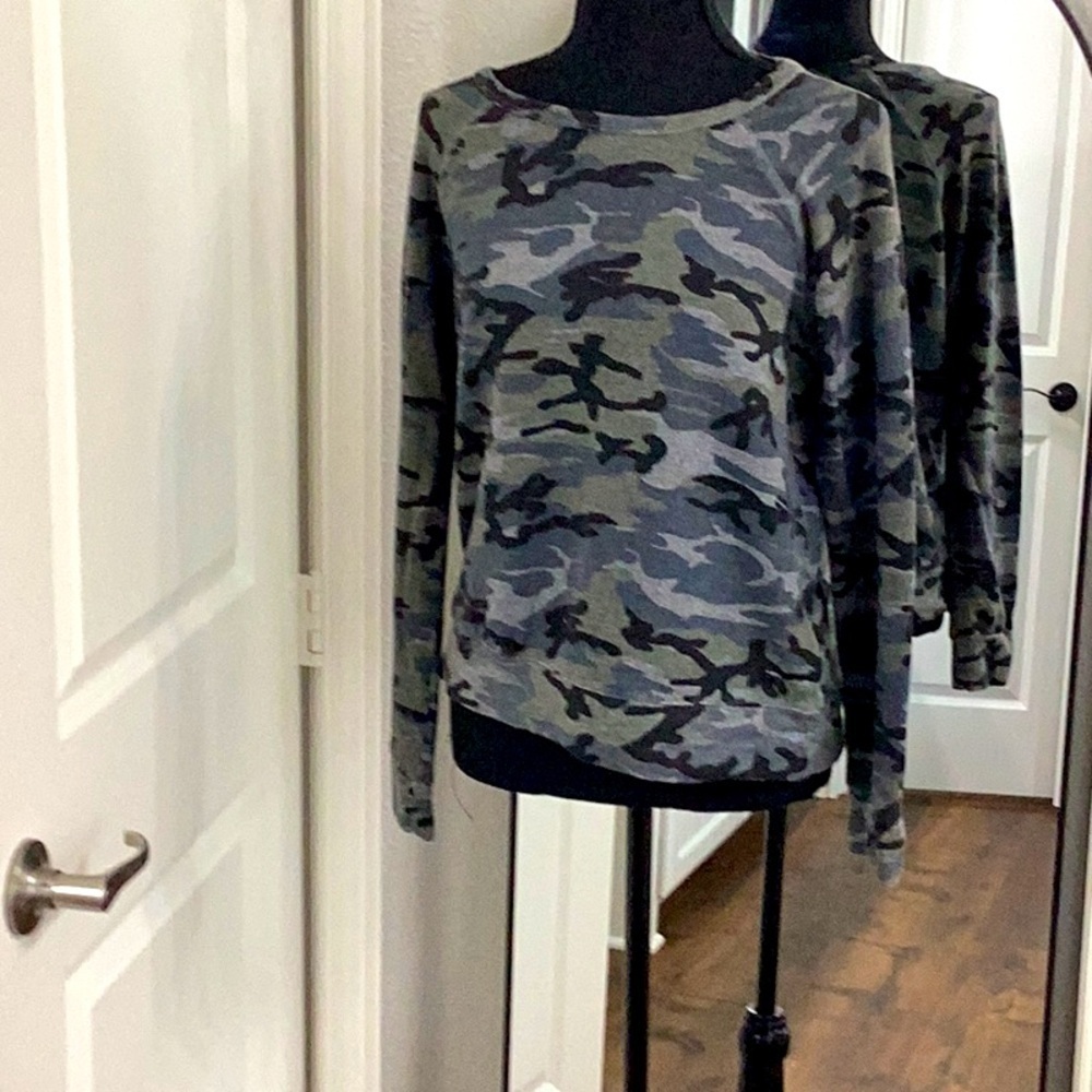 Sundry Camo Pullover Anthropologie